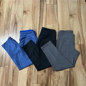 Prana Cropped Leggings Sz Small Lot of 3 Athletic Run Workout Yoga Grey, Blue